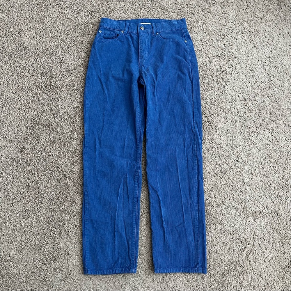BDG Urban Outfitters Blue Corduroy Pegged Cowboy Pants Womens 25